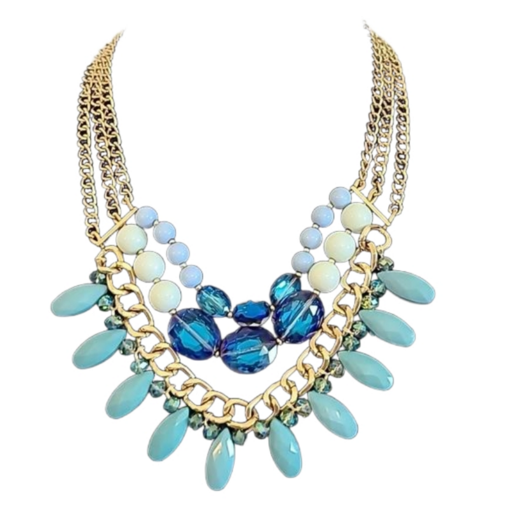 Talbots Statement Multi Strand Necklace - image 1